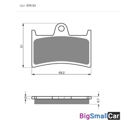 Тормозные колодки GOLDfren S3 070 18586
