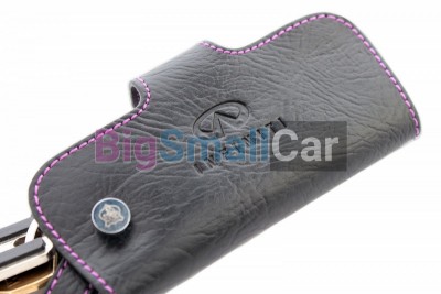 Чехол Для Ключей Infiniti Универсальный, Кожаный, Цвет Нити Фиолетовый bgt1019