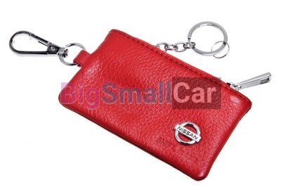 Чехол Для Ключей Nissan Универсальный, Кожаный. С Металическим Значком, Красный bgt1040