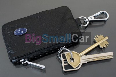 Чехол Для Ключей Subaru Универсальный, Кожаный С Металическим Значком, Черный bgt1085