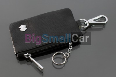 Чехол Для Ключей Suzuki Универсальный, Кожаный С Металическим Значком, Черный bgt1089